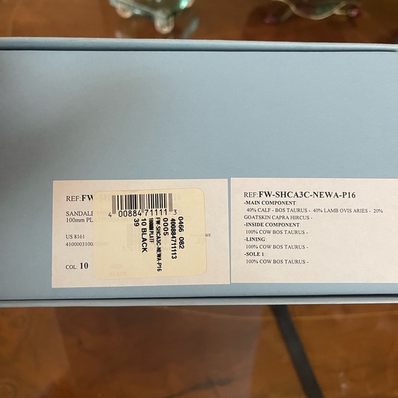 Lanvin Paris women’s platform wedges crystal embellished front sandals s… - Picture 11 of 16